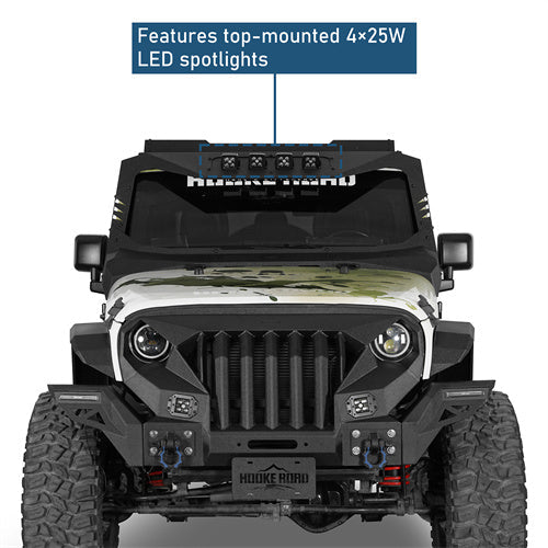 Madmax Windshield Frame Cover Visor/Cowl Combination For 2007-2018 Jeep Wrangler JK - Ultralisk4x4