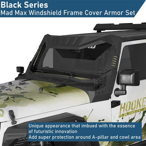 Off-Road Madmax Windshield Frame Cover Visor/Cowl Combination For 2007-2018 Jeep Wrangler JK - Landshaker4x4